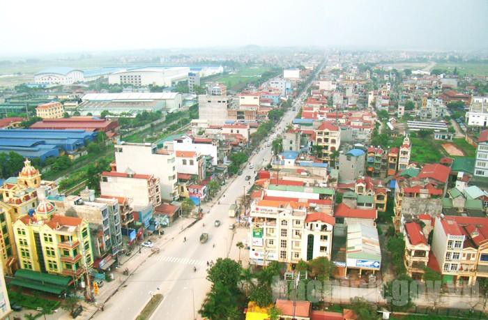 Thị xã Từ Sơn nhìn từ trên cao. Ảnh trên mạng Internet
